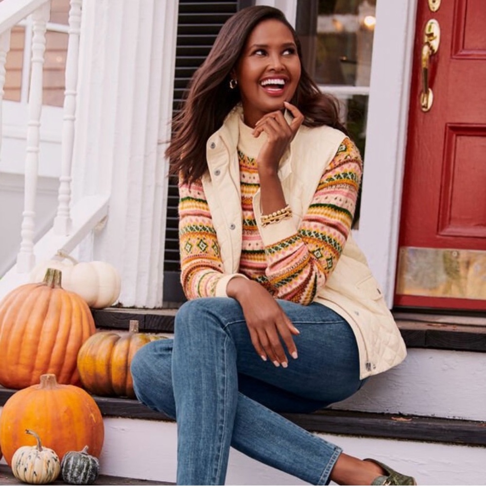 Talbots Fair Isle Mockneck Pullover